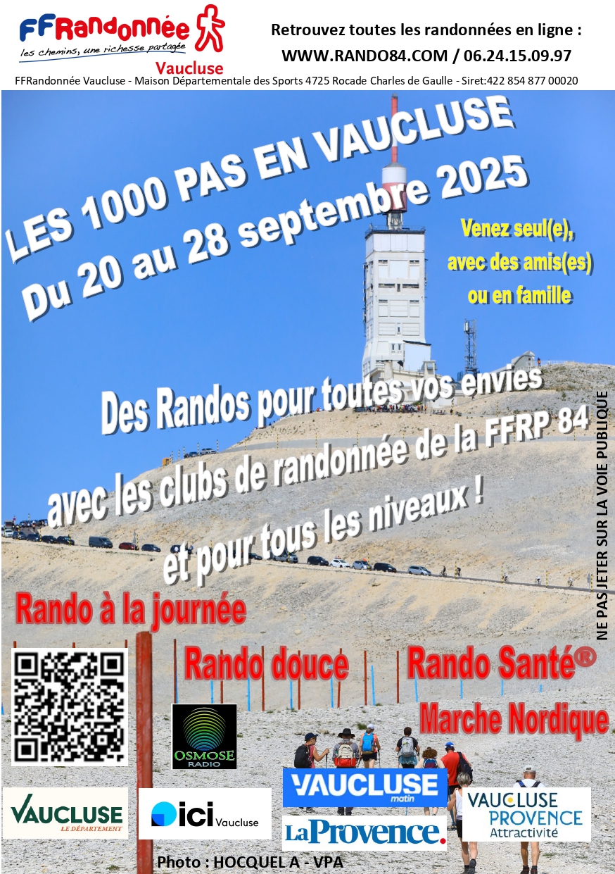 Les 1000 Pas en Vaucluse 2025